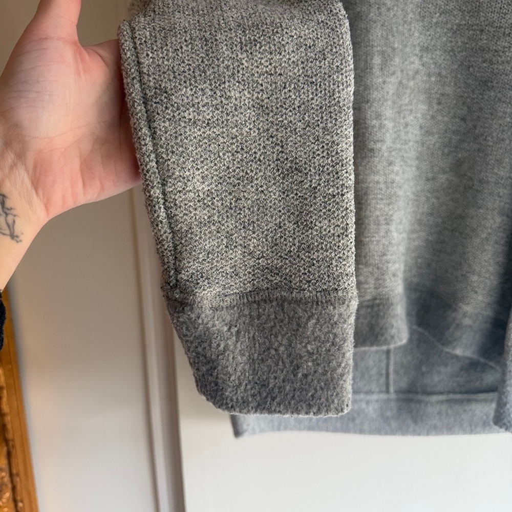 Abercrombie Fitch Womens Gray Marled Knit Cowl Neck Pullover Sweater Top Size L - Picture 3 of 9